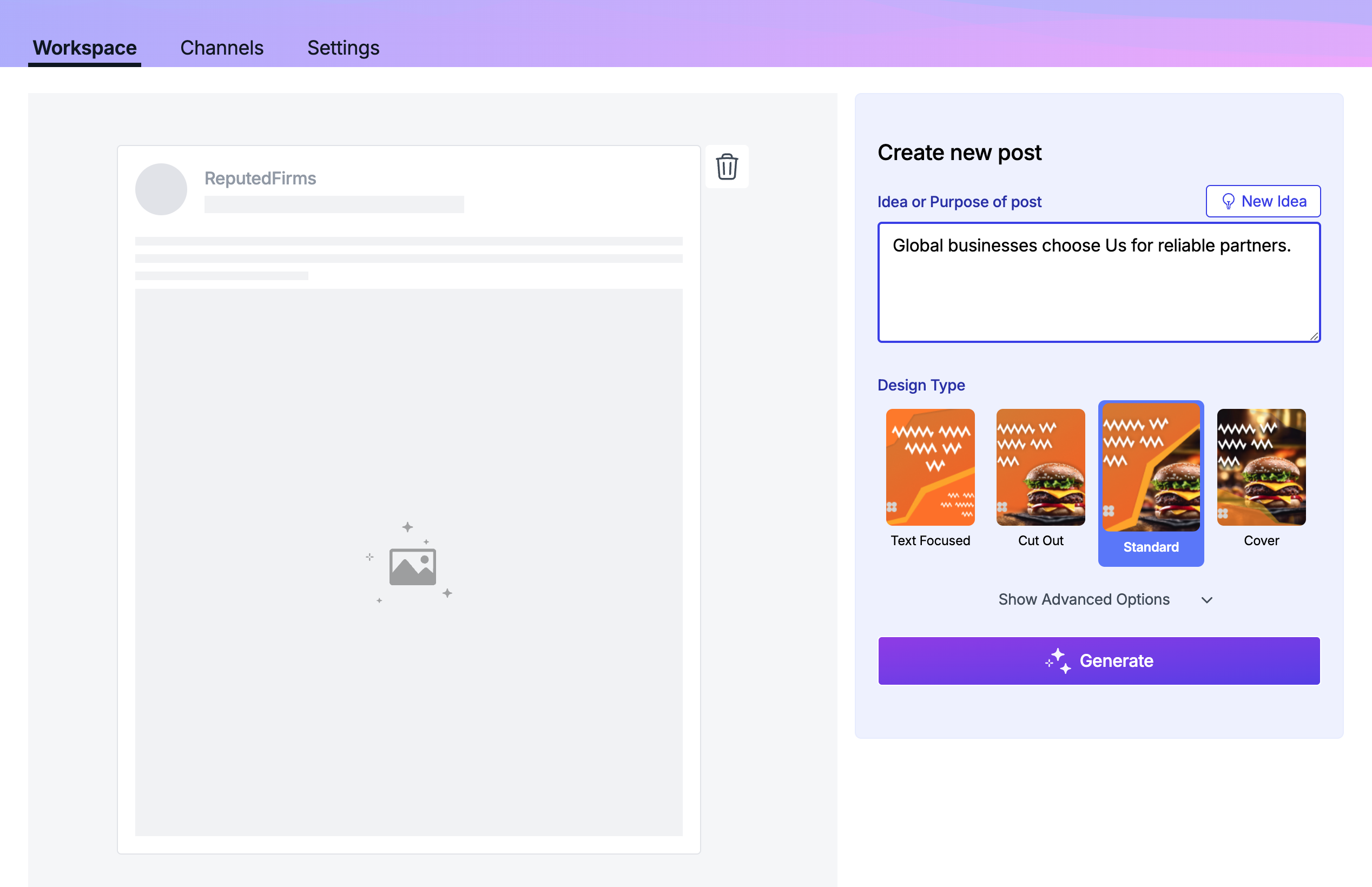 screenshot of Buzzi AI
